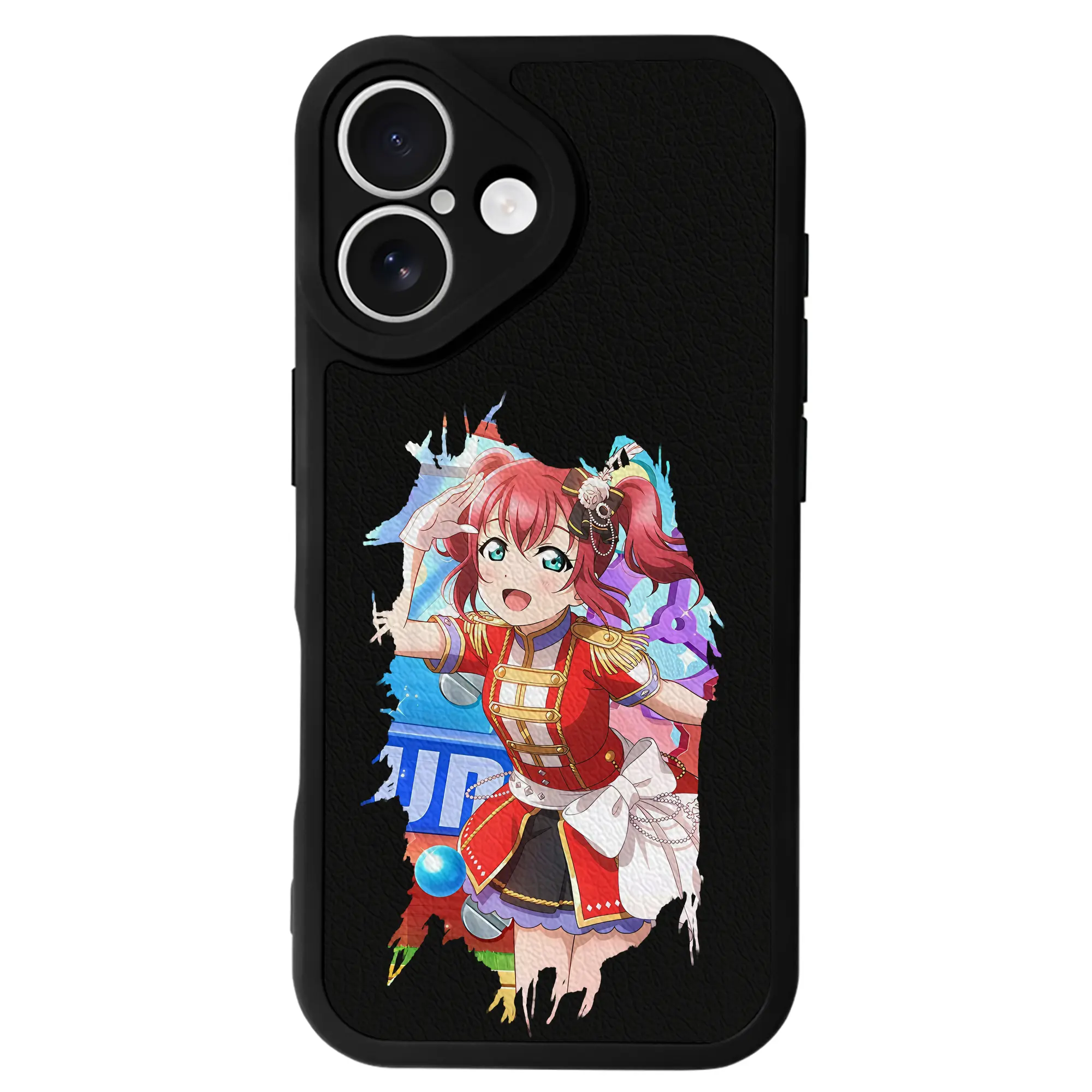 Love Live! グッズ,黒澤ルビィ - IPhone 16シリーズ対応 ・ シリコンスマホケース ・ レザー調 ・ 高精度フィット ・ 耐衝撃 ・ ワイヤレス充電対応 ・ 精密カット